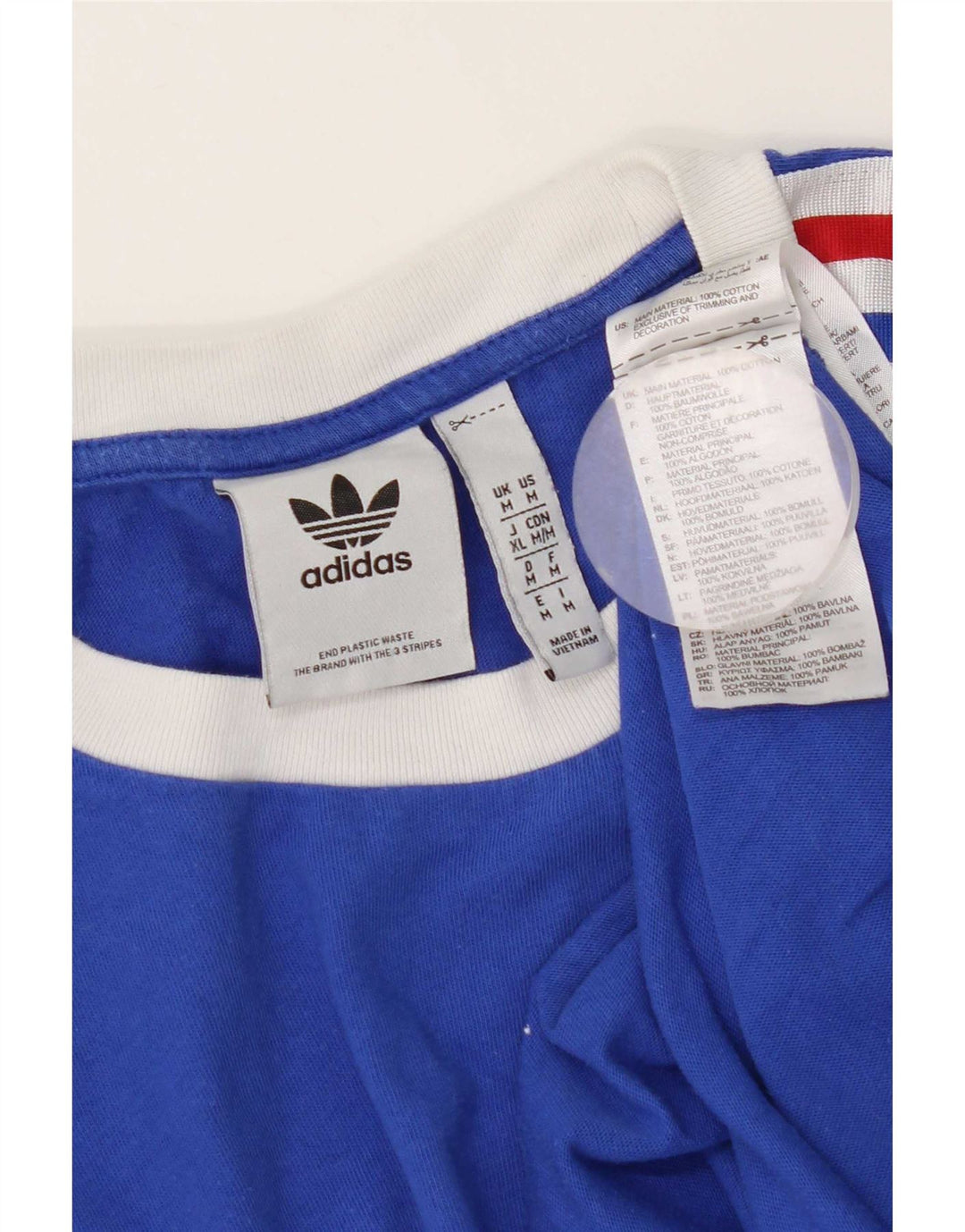 T-shirt da uomo Adidas Top in cotone blu medio