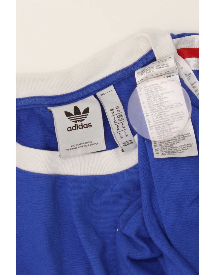 T-shirt da uomo Adidas Top in cotone blu medio