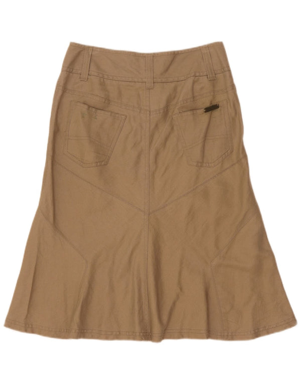 Gonna a trapezio da donna Marlboro Classics EU 38 Media W26 Lino kaki