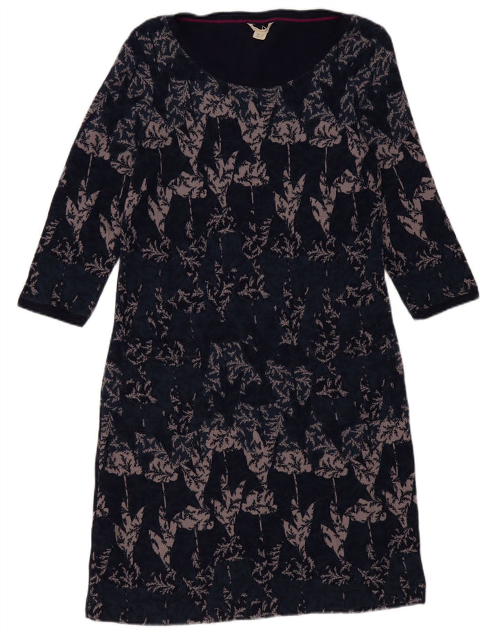 Abito basic da donna con maniche a 3/4 di White Stuff UK 14 Medio blu navy floreale