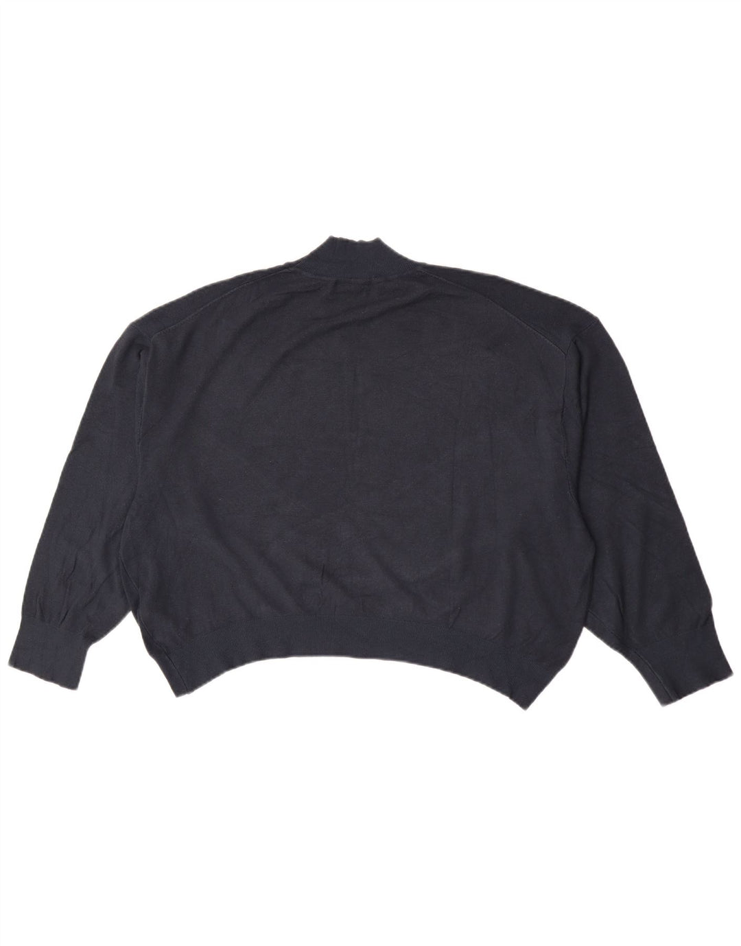 Maglione maglione oversize con collo dolcevita da donna Zara UK 16 grande blu navy