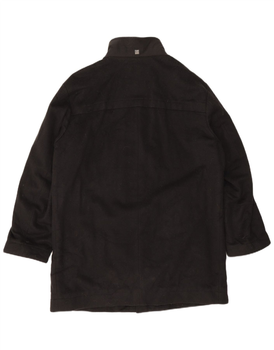 Cappotto da uomo Hugo Boss UK 40 grande lana vergine nera