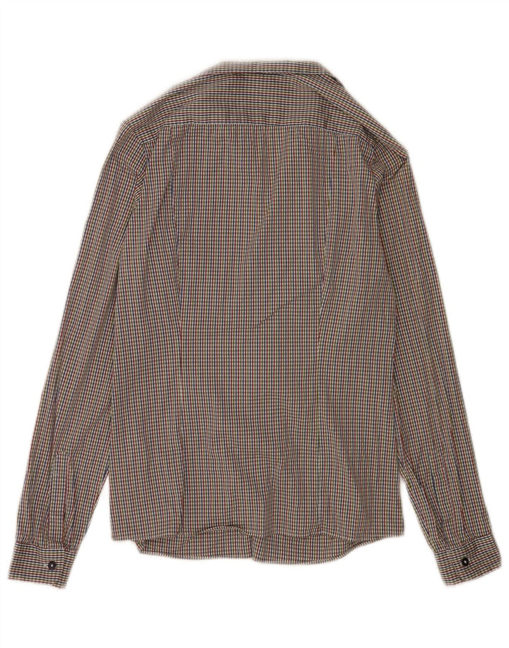 Trussardi Jeans Camicetta da Donna con Volant sul Fronte UK 6 XS Multicolore