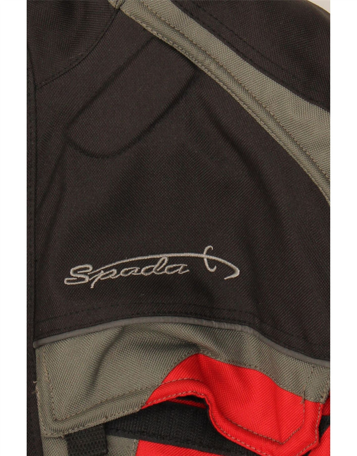 SPADA Mens Racer Jacket UK 40 Large Black Colourblock Polyamide Vintage Spada and Second-Hand Spada from Messina Hembry 