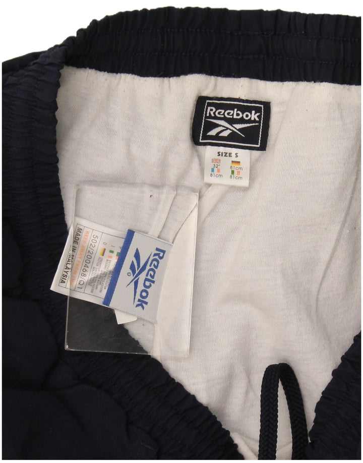 Pantaloni da tuta da uomo Reebok Small in poliestere blu navy