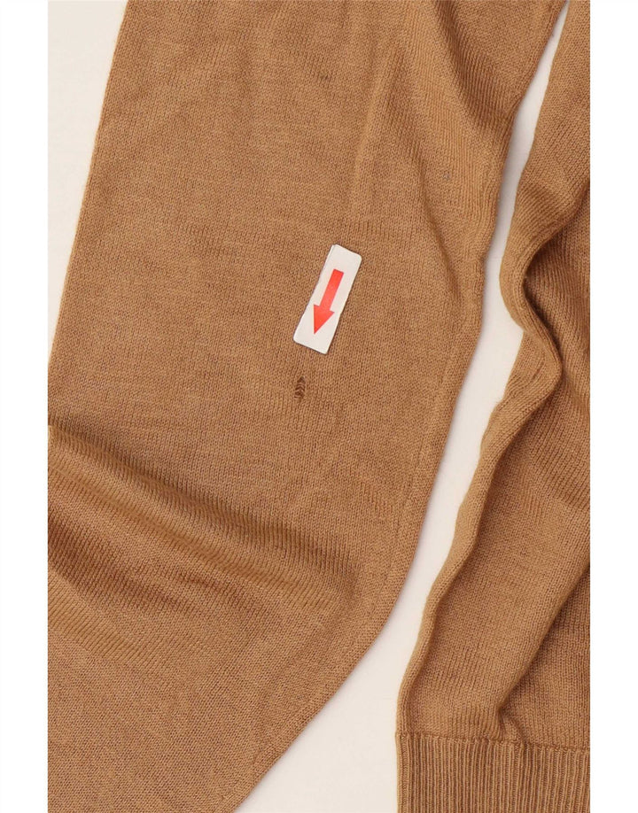 Maglione maglione collo alto da donna Zara UK 10 piccolo beige