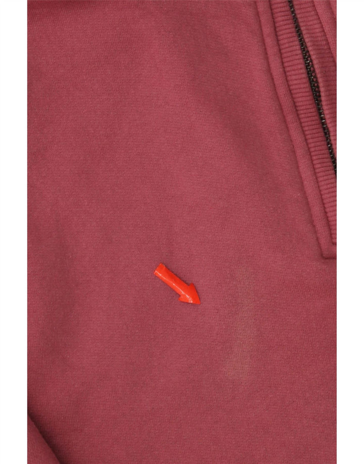 Crew Clothing Felpa da donna con collo con zip Maglione cotone rosa medio