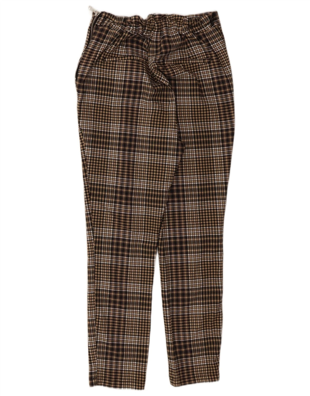 Pantaloni corti da donna Zara grandi W30 L24 a quadri marroni