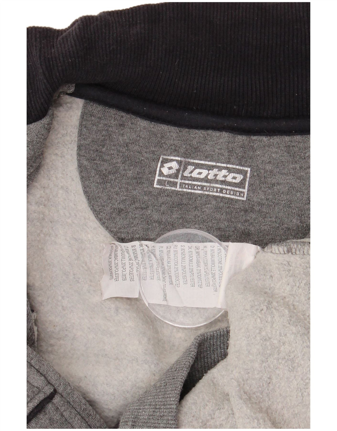 Giacca da tuta da uomo Lotto grande in cotone color block grigio