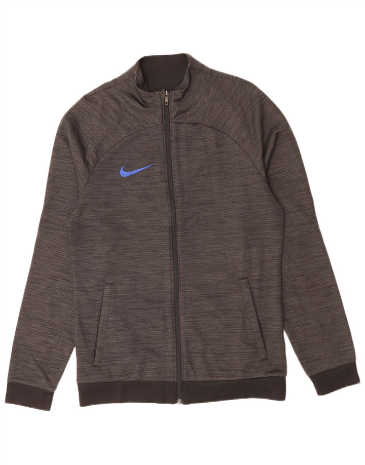 Giacca da tuta NIKE Dri Fit da uomo, piccola, in poliestere screziato grigio