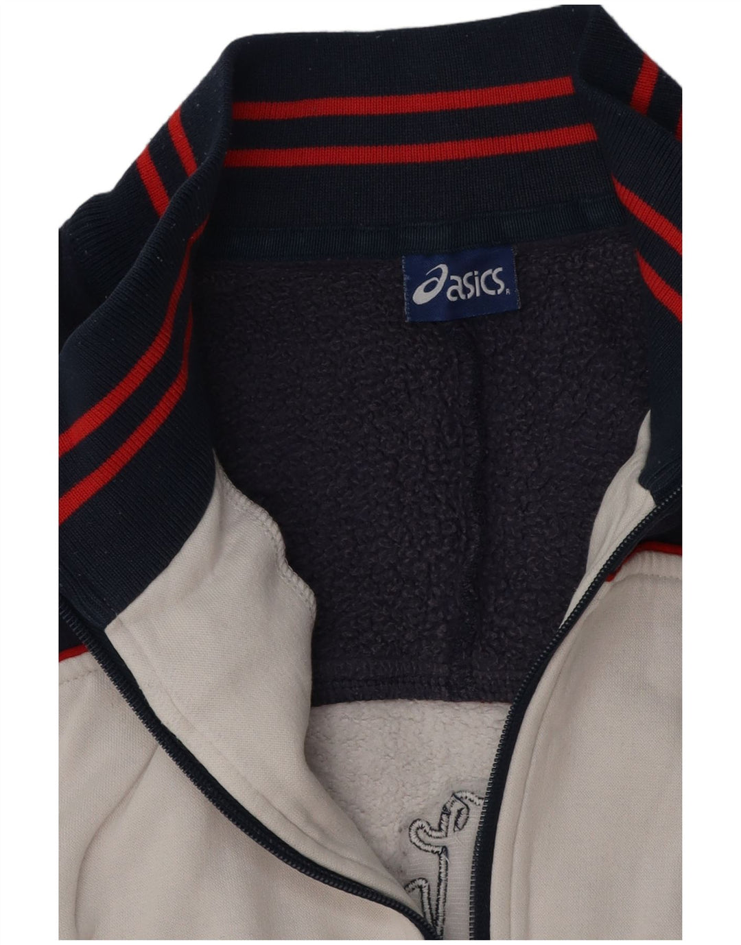 Giacca da tuta grafica ASICS da uomo, giacca grande, colore bianco