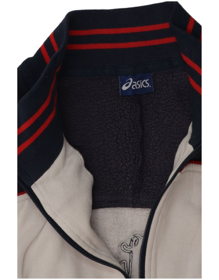 Giacca da tuta grafica ASICS da uomo, giacca grande, colore bianco