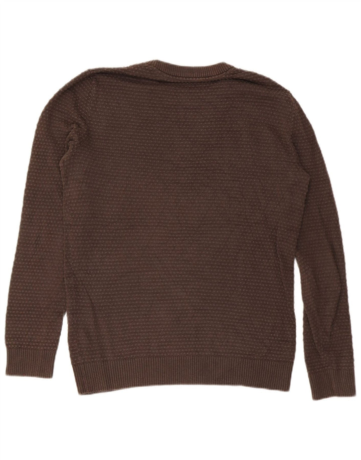 Maglione maglione girocollo da uomo Jack & Jones in cotone marrone medio