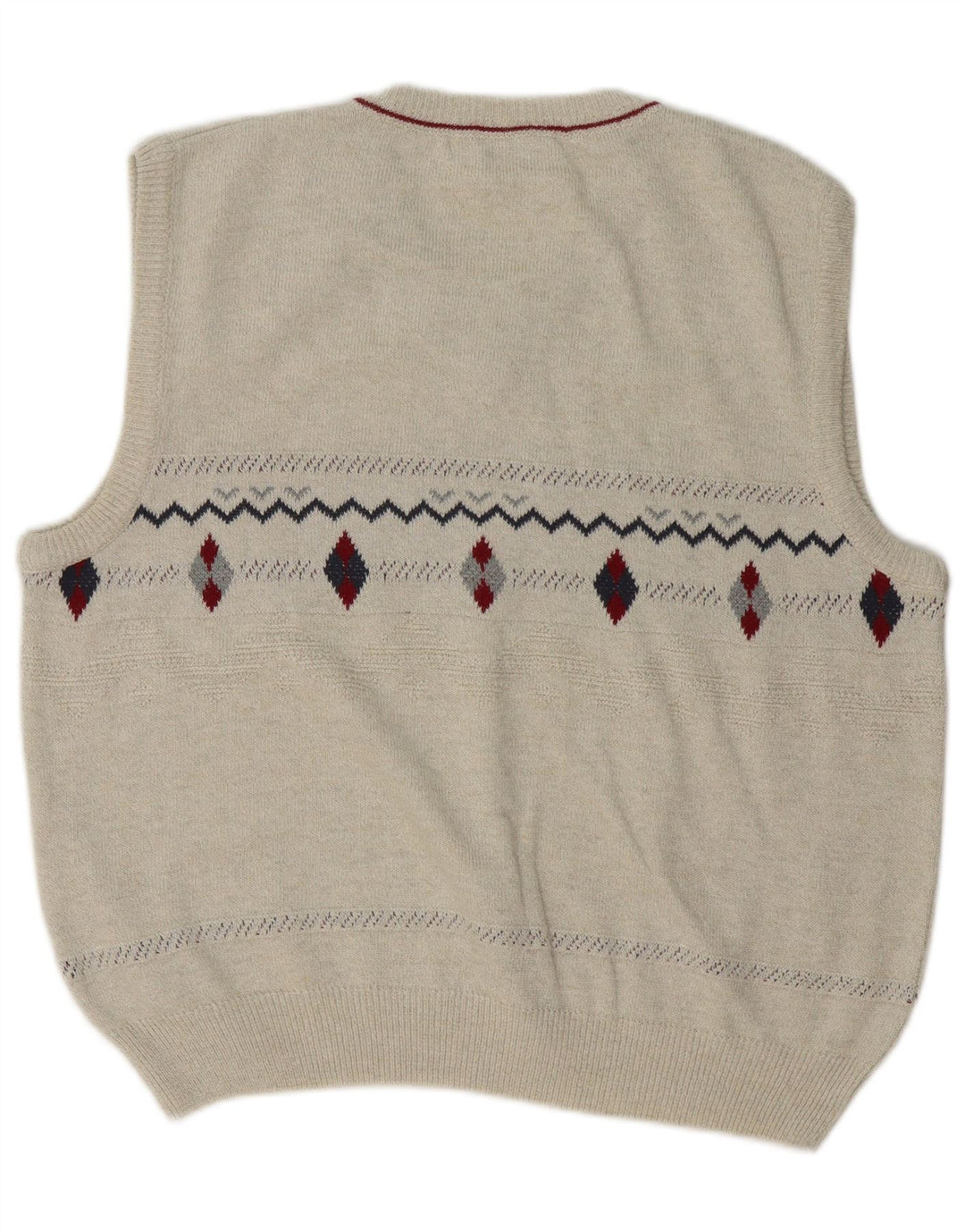 Canda Canotta da uomo Canotta grande Beige Argyle/Diamond Cotton