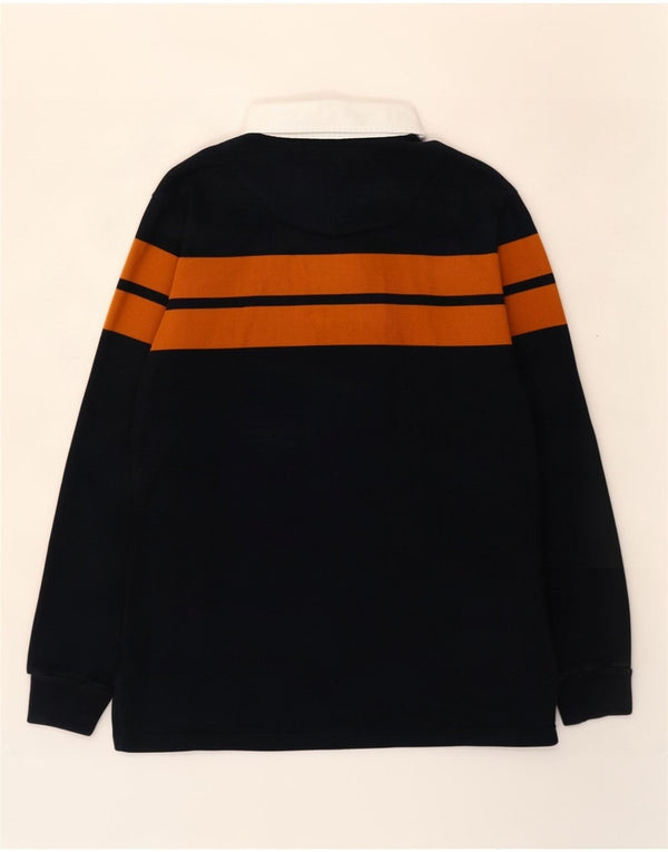 Polo da rugby a maniche lunghe da uomo Marks & Spencer XL a righe blu navy