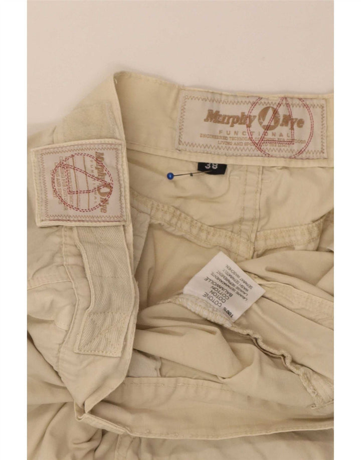 Pantaloncini cargo da uomo Murphy & Nye W38 XL in cotone beige