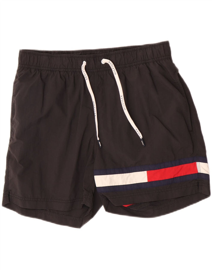 Pantaloncini da bagno grafici da uomo Tommy Hilfiger Large Black Colourblock
