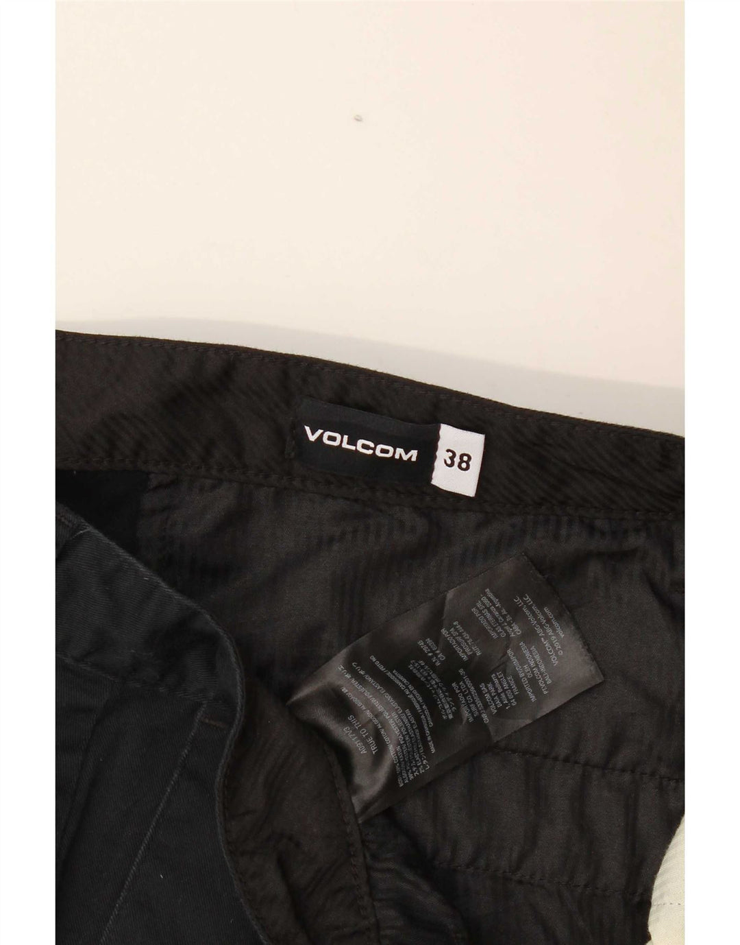 Pantaloncini chino da uomo Volcom W38 XL in cotone nero