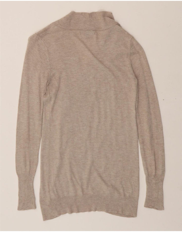 MOSSIMO Womens Open Cardigan Sweater UK 10 Small Grey Nylon Vintage Mossimo and Second-Hand Mossimo from Messina Hembry 