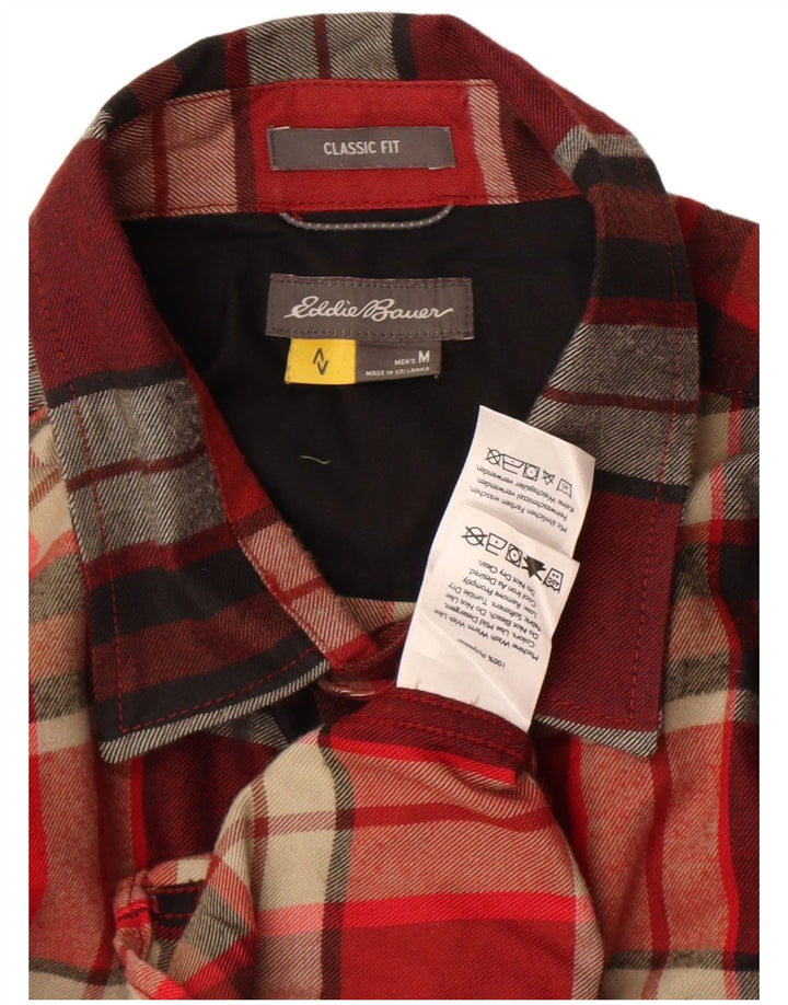 Eddie Bauer Camicia da uomo in flanella dalla vestibilità classica a quadri Rosso medio