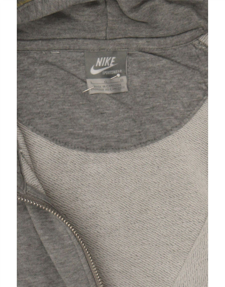 NIKE Mens Zip Hoodie Sweater Large Grey Cotton Vintage Nike and Second-Hand Nike from Messina Hembry 