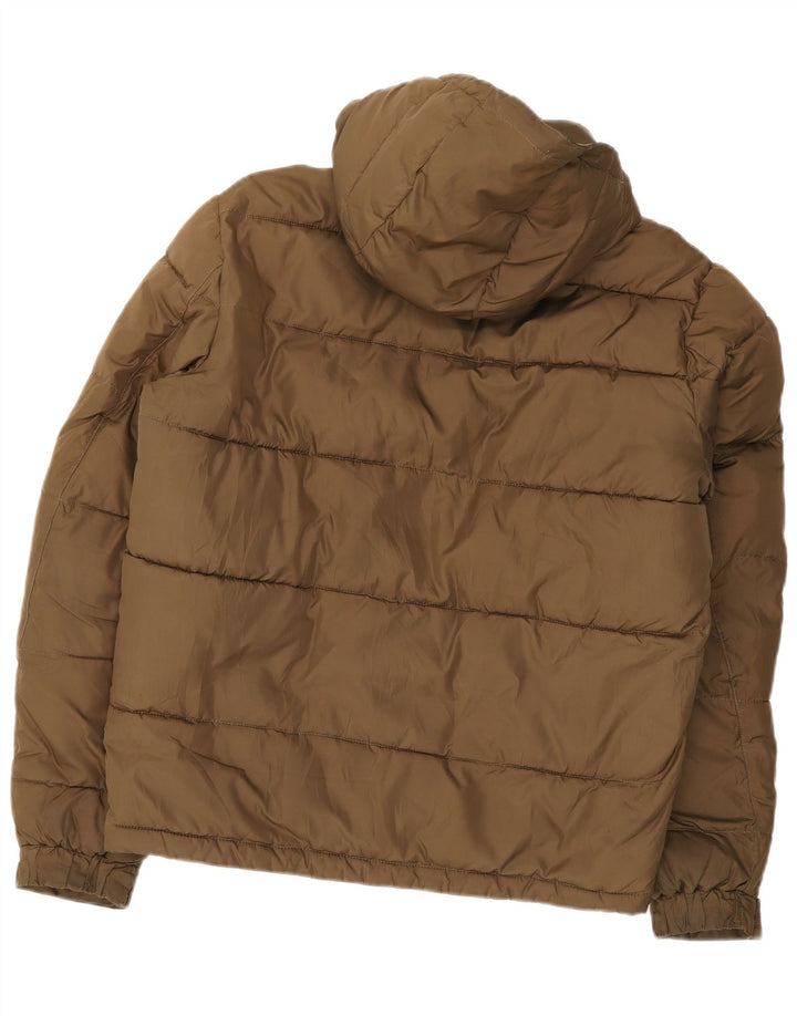 Giacca imbottita con cappuccio da uomo Lee UK 40 grande poliestere marrone