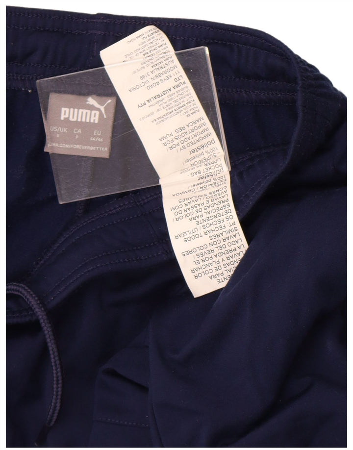 Pantaloni da tuta da uomo Puma Small in poliestere blu navy