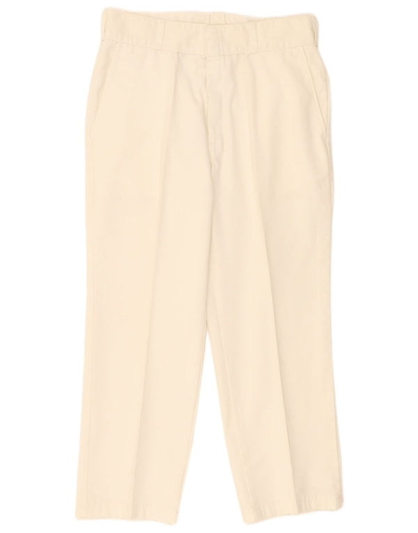 Pantaloni chino dritti da donna Dickies W34 L26 poliestere bianco