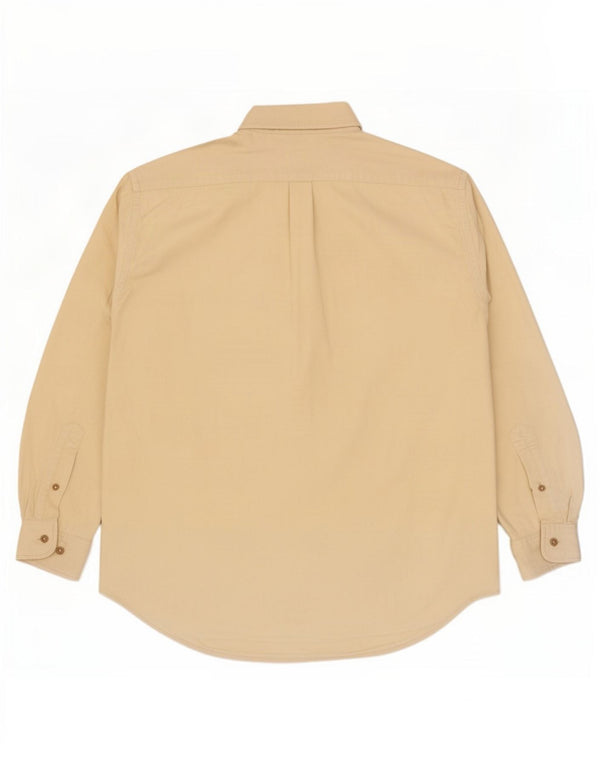 Marlboro Classics Mens Shirt 2XL Beige Cotton
