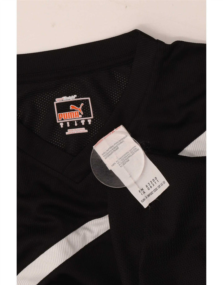 T-shirt da uomo Puma Top piccola in poliestere a righe nere