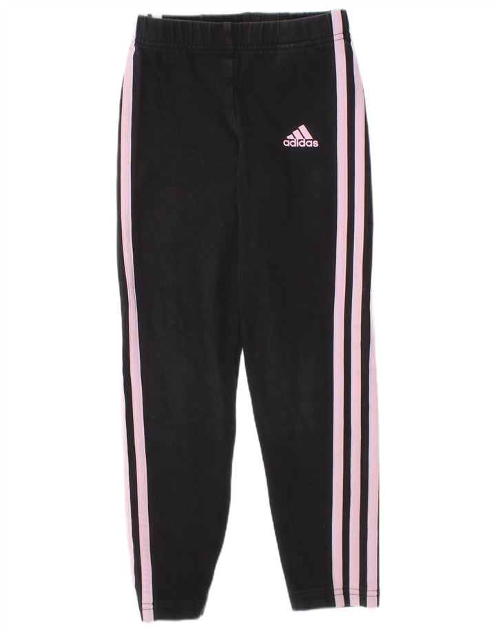 Leggings Adidas Bambina 6-7 Anni Cotone Nero