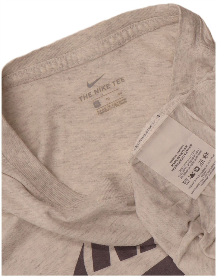 T-shirt grafica da donna NIKE Top UK 18 XL cotone screziato grigio