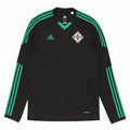 Adidas Maglia da calcio irlandese da uomo a manica lunga media nera in poliestere