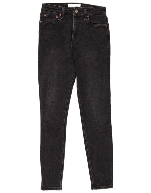 Jeans skinny a vita alta da donna Zara EU 36 XS W26 L26 Grigio