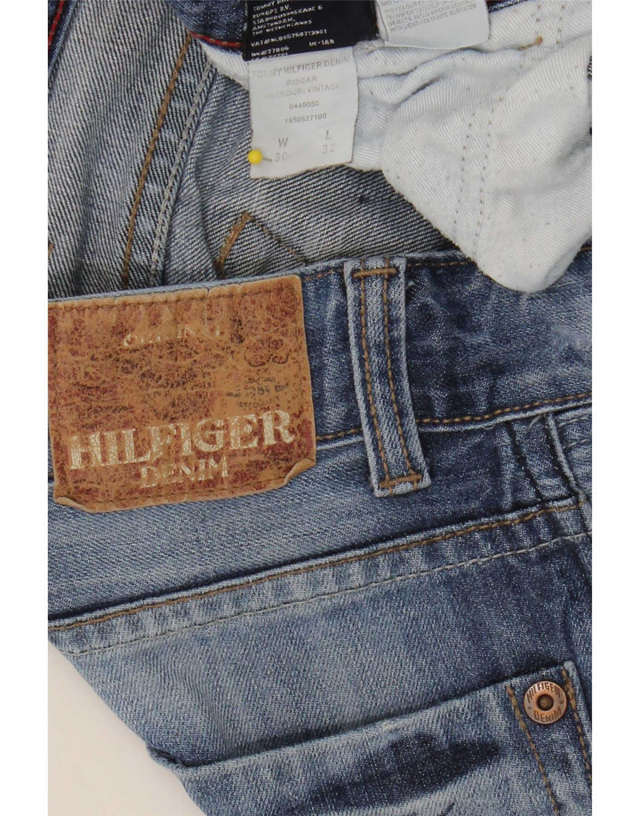 Jeans dritti invecchiati da donna Tommy Hilfiger W30 L32 Blu