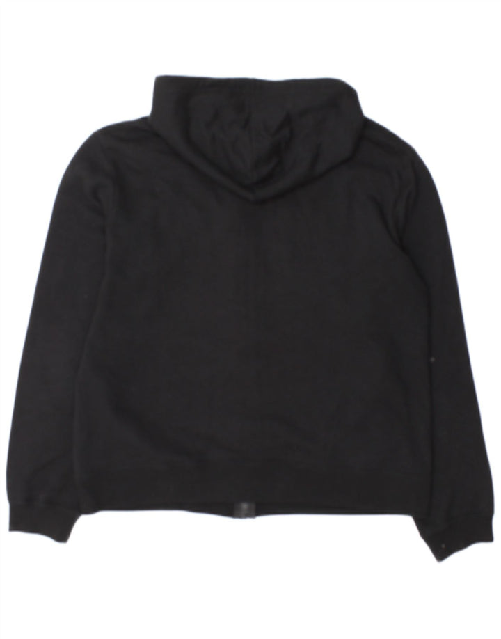 Maglione con cappuccio e zip da donna Marks & Spencer UK 12 cotone nero medio