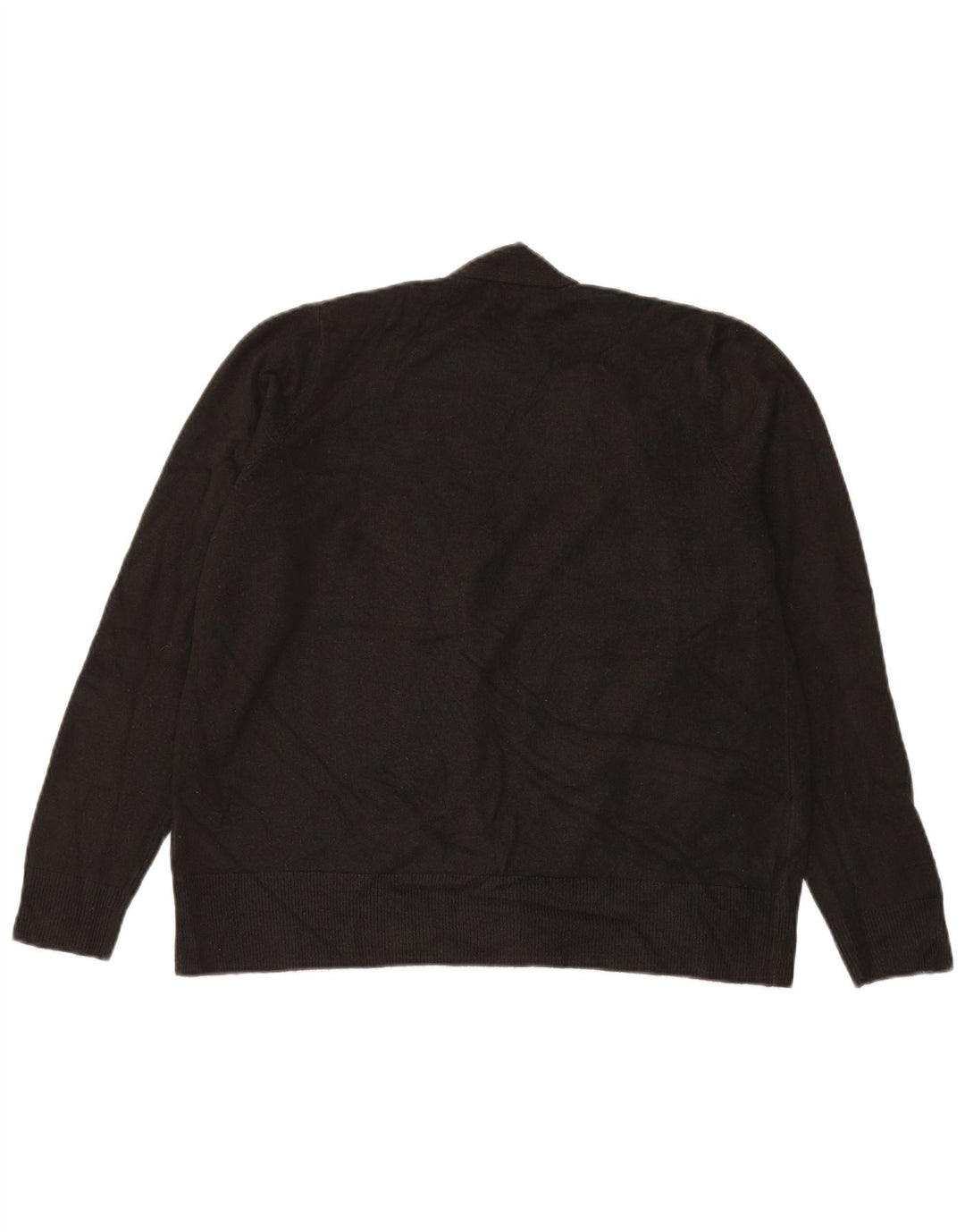 Maglione cardigan aperto da donna Marks & Spencer UK 16 grande acrilico nero