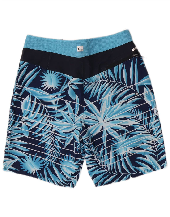 Pantaloncini da bagno da uomo Quiksilver piccoli in poliestere floreale blu