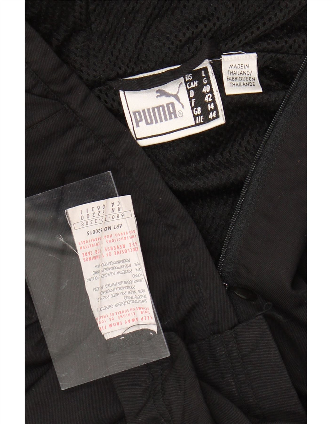 Giacca anorak con cappuccio da donna PUMA UK 14 Large nylon nero