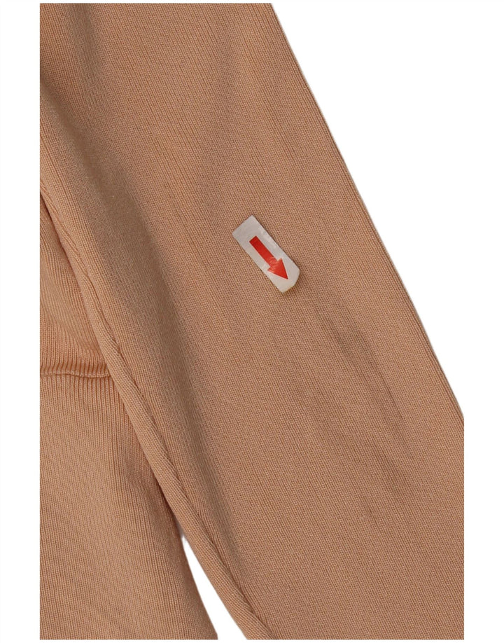 Top Zara da donna a maniche lunghe UK 8 Small Beige Viscosa
