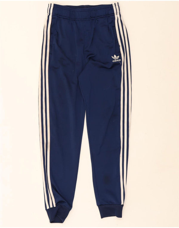 Pantaloni da tuta da ragazzo Adidas Joggers 13-14 anni in poliestere blu navy