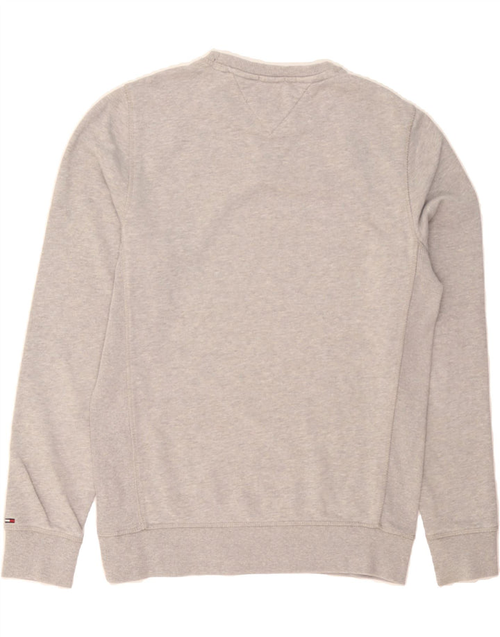 TOMMY HILFIGER Mens Graphic Sweatshirt Jumper Medium Grey Cotton Vintage Tommy Hilfiger and Second-Hand Tommy Hilfiger from Messina Hembry 