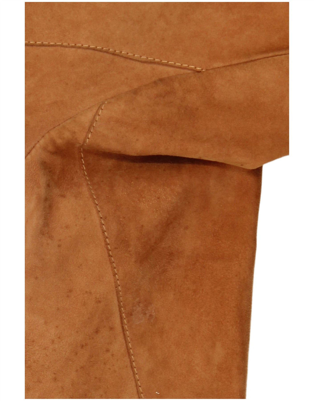 Giacca blazer da donna in pelle scamosciata a 3 bottoni VINTAGE IT 42 Marrone medio