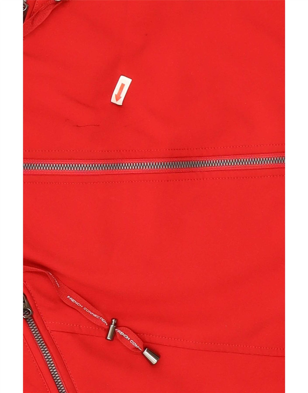 Giacca antipioggia da donna con vestibilità regolare con cappuccio French Connection UK 14 Large Rossa