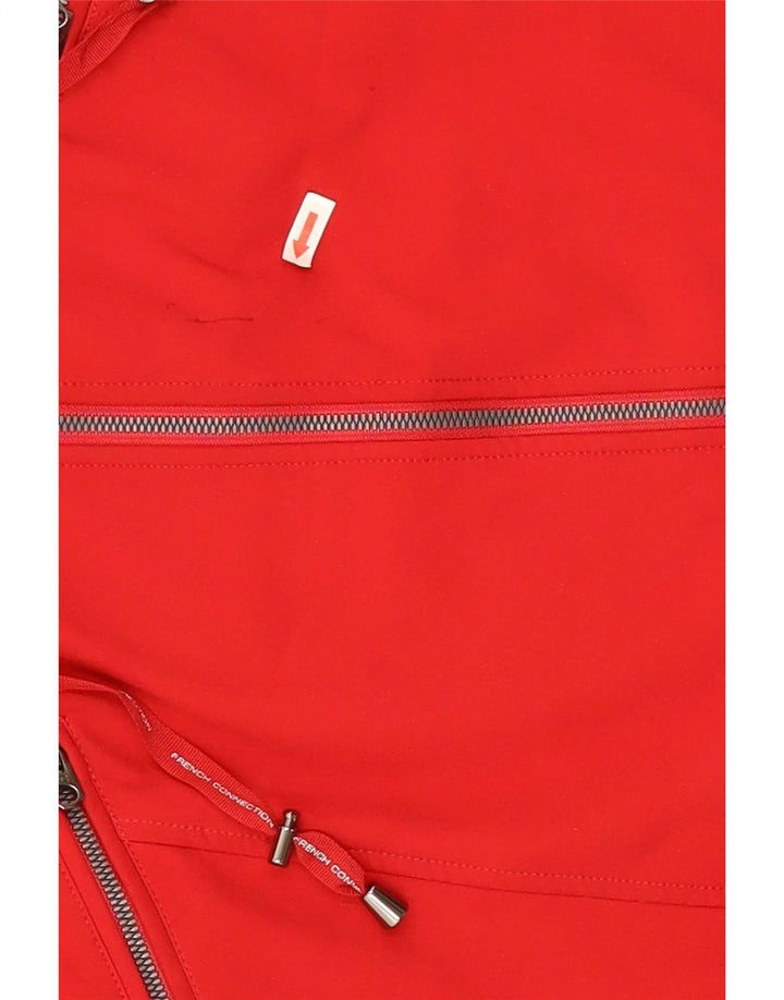 Giacca antipioggia da donna con vestibilità regolare con cappuccio French Connection UK 14 Large Rossa