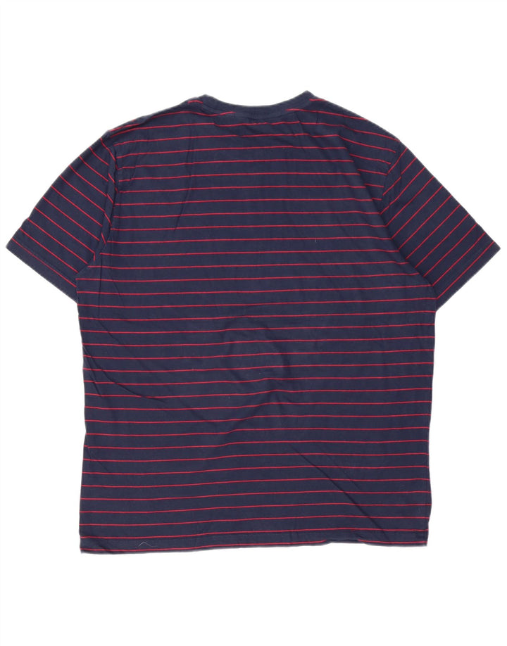 BROOKS BROTHERS T-shirt da uomo Top grande in cotone gessato blu navy