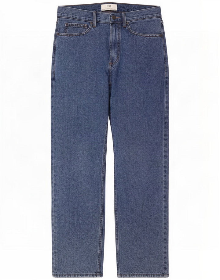 Marks & Spencer Jeans dritti da uomo W32 L29 Blu
