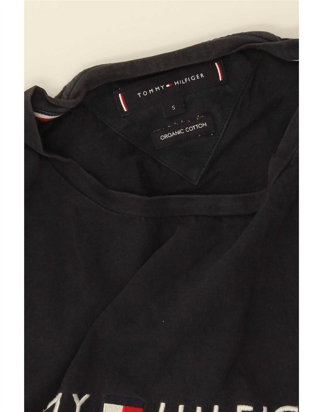 T-shirt grafica da uomo Tommy Hilfiger Top piccola in cotone nero
