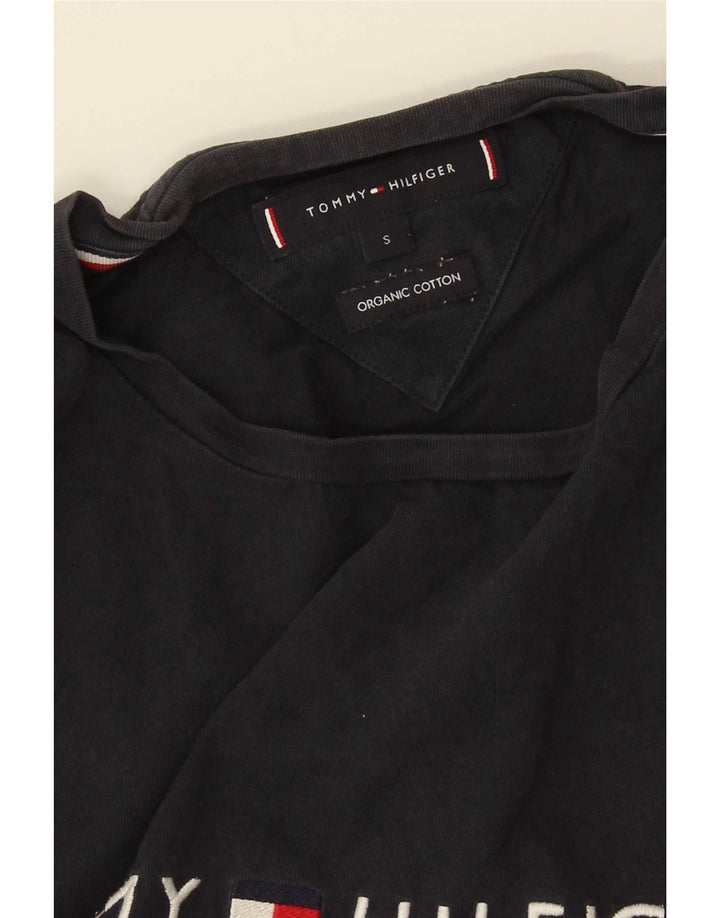T-shirt grafica da uomo Tommy Hilfiger Top piccola in cotone nero