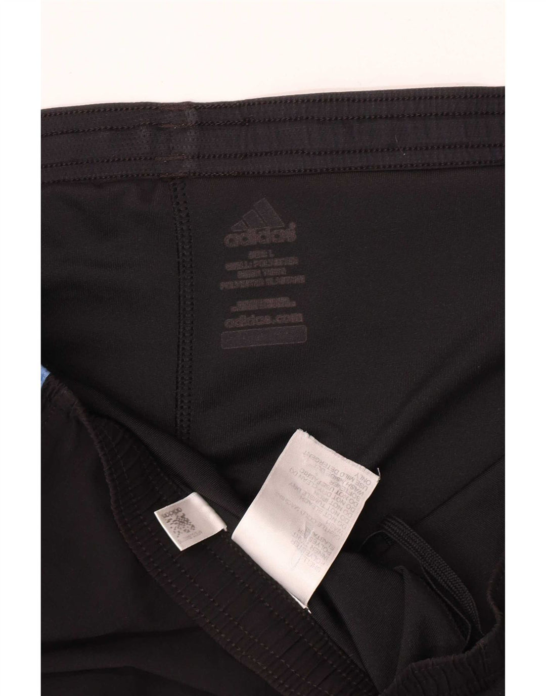 Pantaloncini sportivi Adidas da uomo grandi in poliestere color block nero